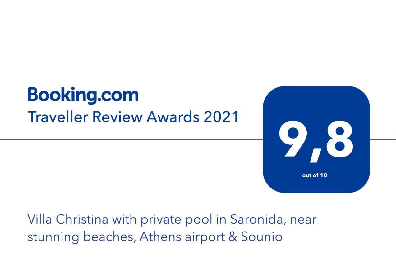 Villa Christina With Private Pool In Saronida, Near Stunning Beaches, Athens Airport & Sounio Esterno foto